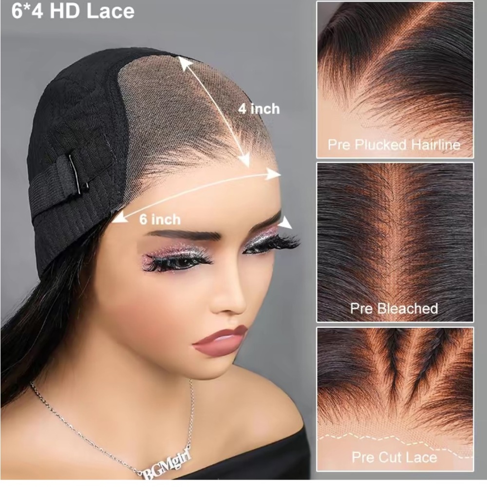 M-cap Straight HD Lace Pre-Bleached Tiny Knots Pre-Plucked  26 inches